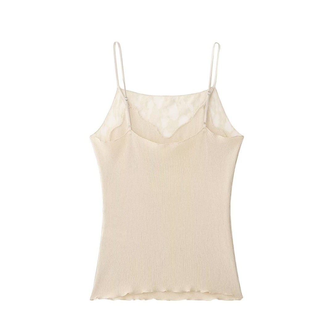 Dame Spids-Camisole med raffineret design og justerbare stropper Skovae