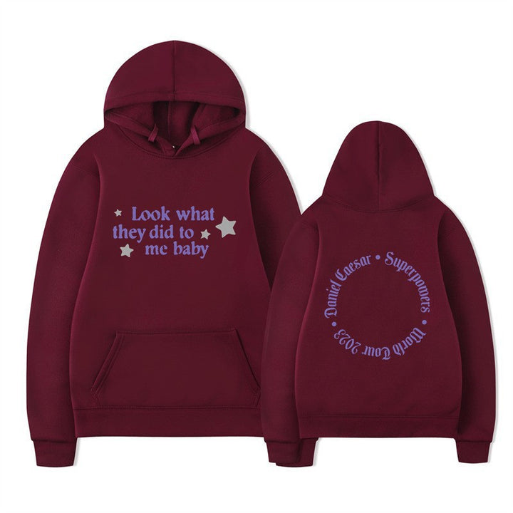 Kvinders hætte sweatshirt med kreativt slogan og unikt design Skovae