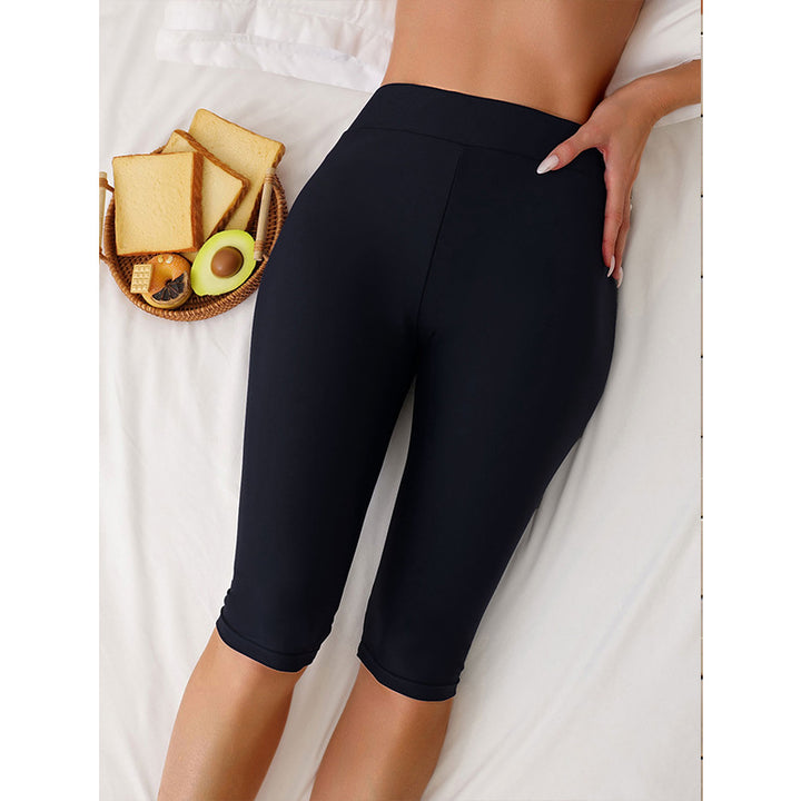 Dame Sporty 3/4-Leggings med høj talje og figurformende snit Stilla