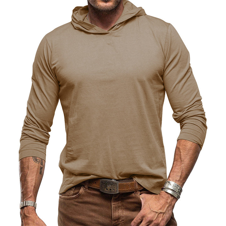 Herre langærmet Hoodie-T-shirt med afslappet pasform og åndbart materiale Stilla