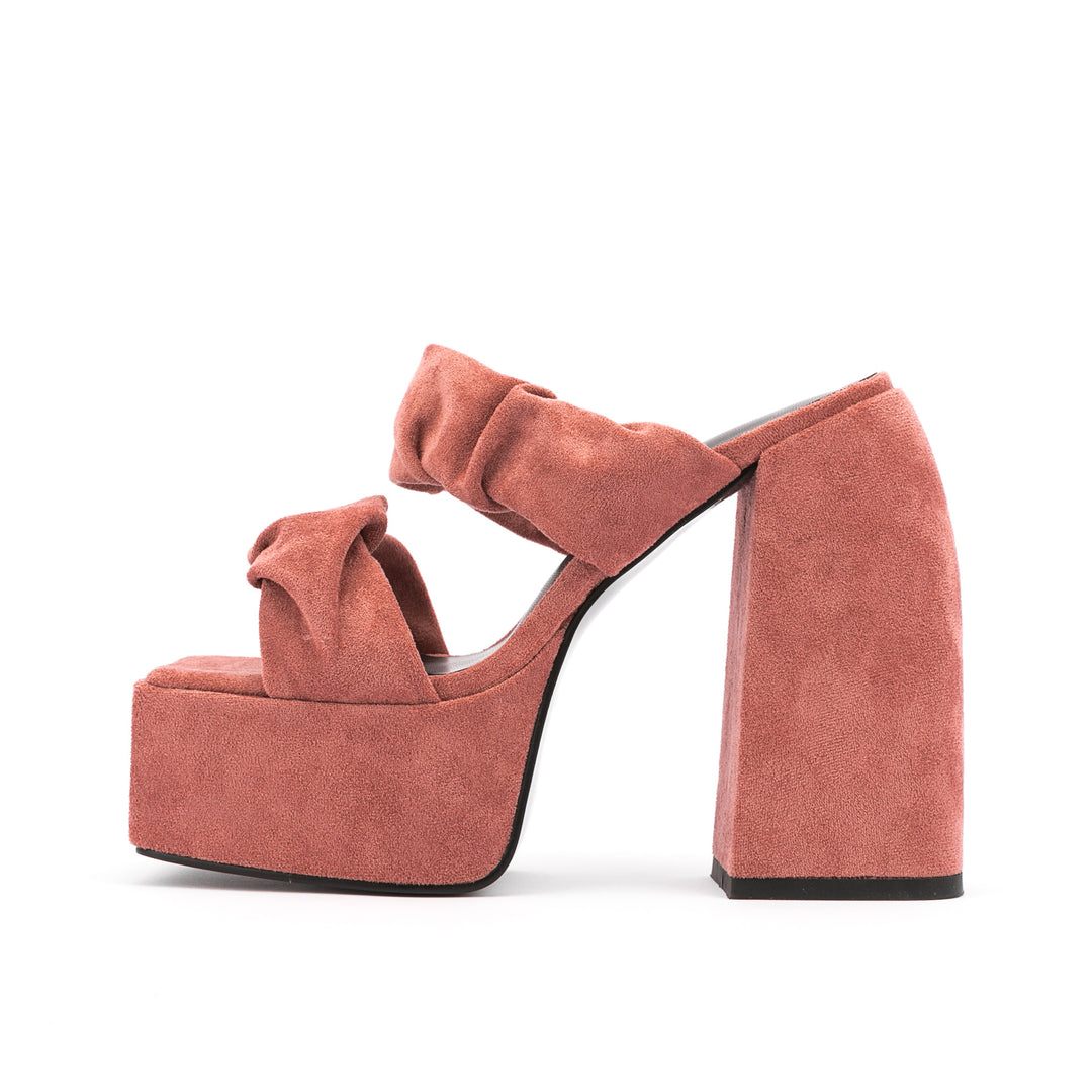 Femme Dekorative High-Platform Sandaler med Knude Remme Stilla