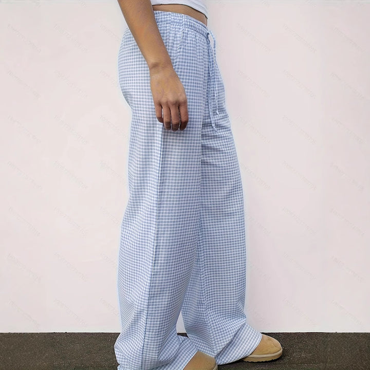 Dame fritidsbukser i afslappet gingham-design Stilla