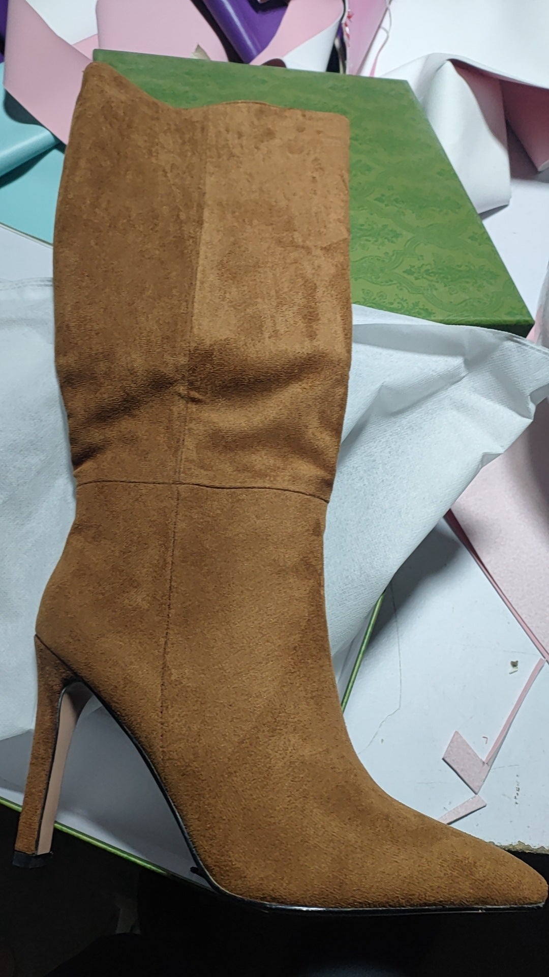 Femme Over-the-Knee Suedette Stiletto Støvler Stilla