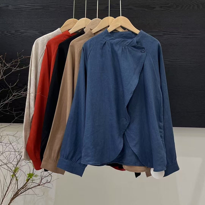 Femme Draped Wrap Bluse Stilla