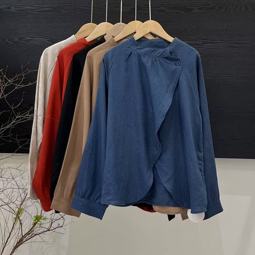 Femme Draped Wrap Bluse Stilla