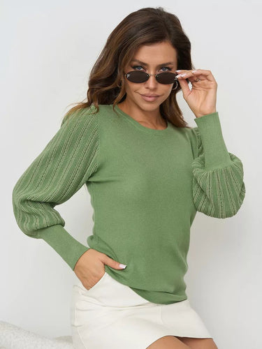 Dame Oversized Strik Pullover med dyb V-hals og afslappet snit Stilla