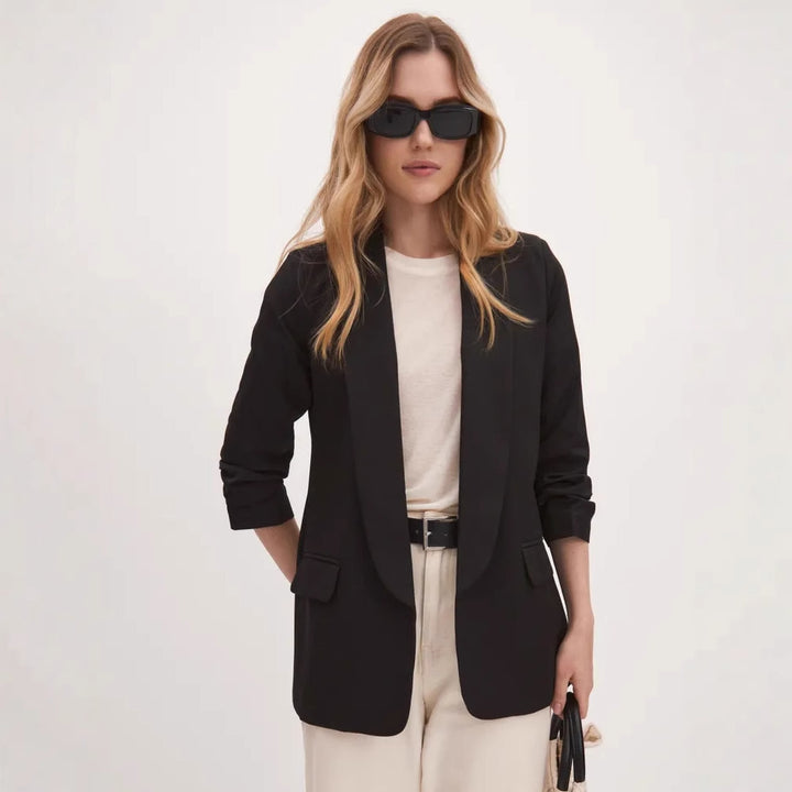 Dame Elegant Oversized Blazer med flot revers og afslappet snit Stilla