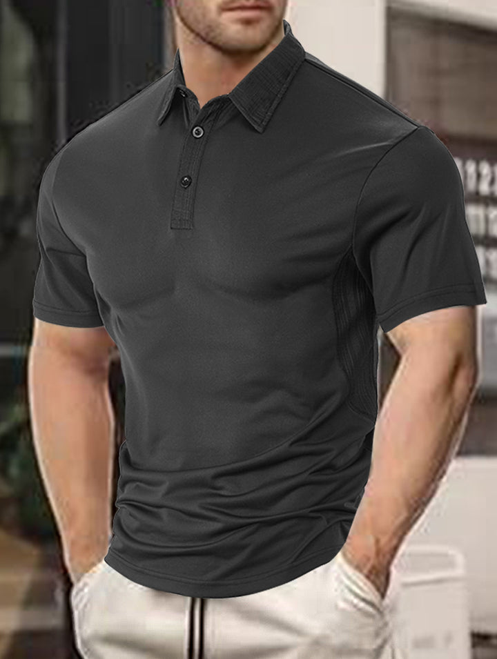 Herrer Polo-Shirt med fugtregulerende teknologi og moderne krave Stilla