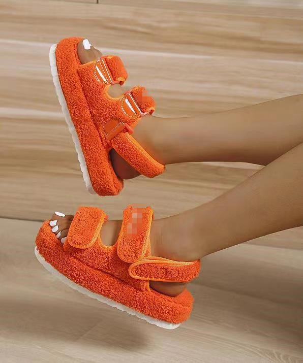 Dame Komfortable Frotte-sandaler med justerbare stropper Stilla