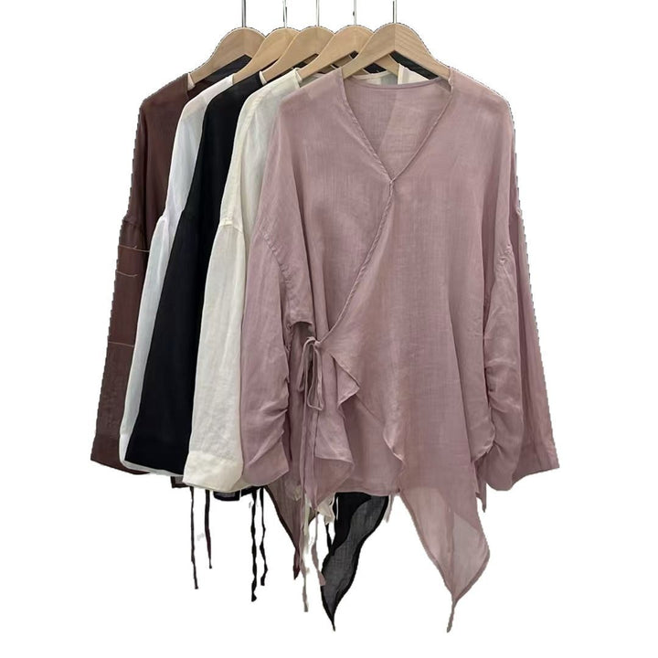 Femme Let bluse med sidebinding Stilla