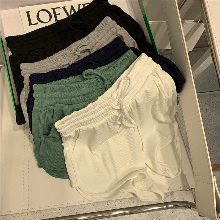 Dame Rib-høj talje-lounge-shorts Stilla
