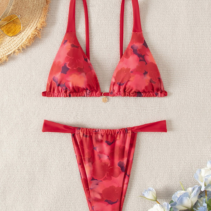 Dame Bikini-sæt med floralt design Skovae