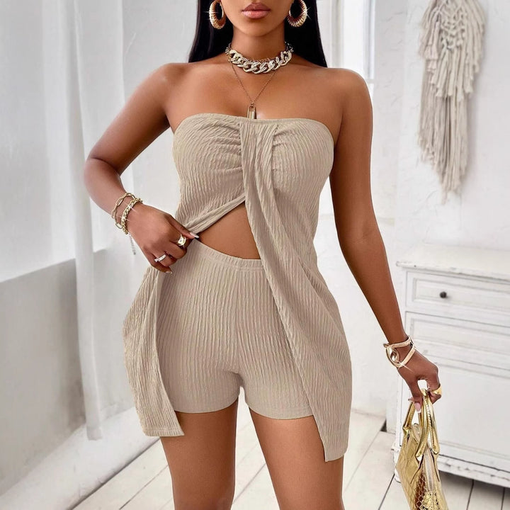 Dame strapless to-delt lounge sæt Stilla