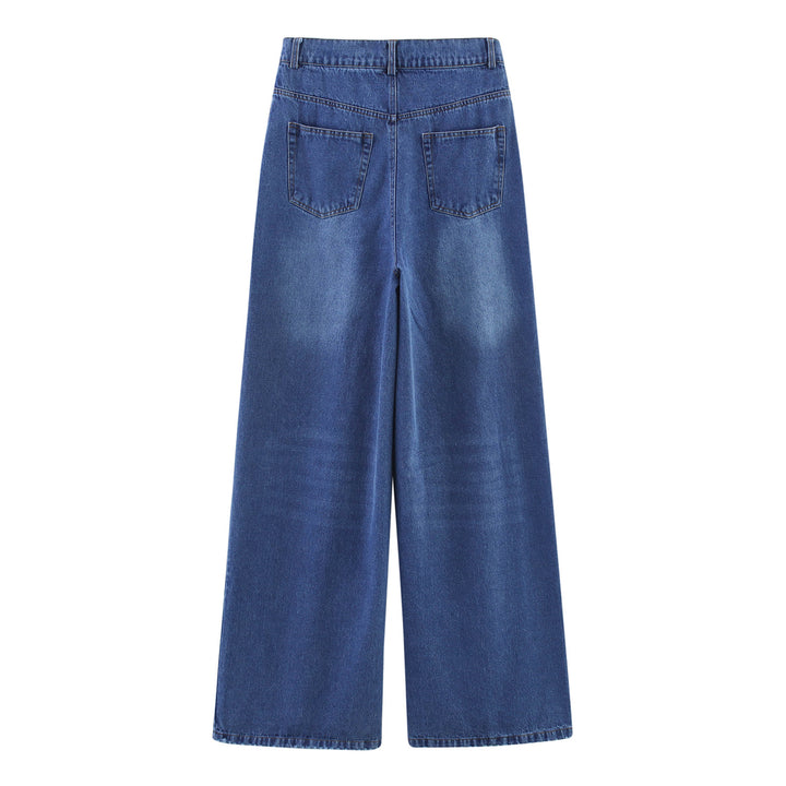 Femme Bred-Ben Afslappet Fit Denim-Bukser Stilla