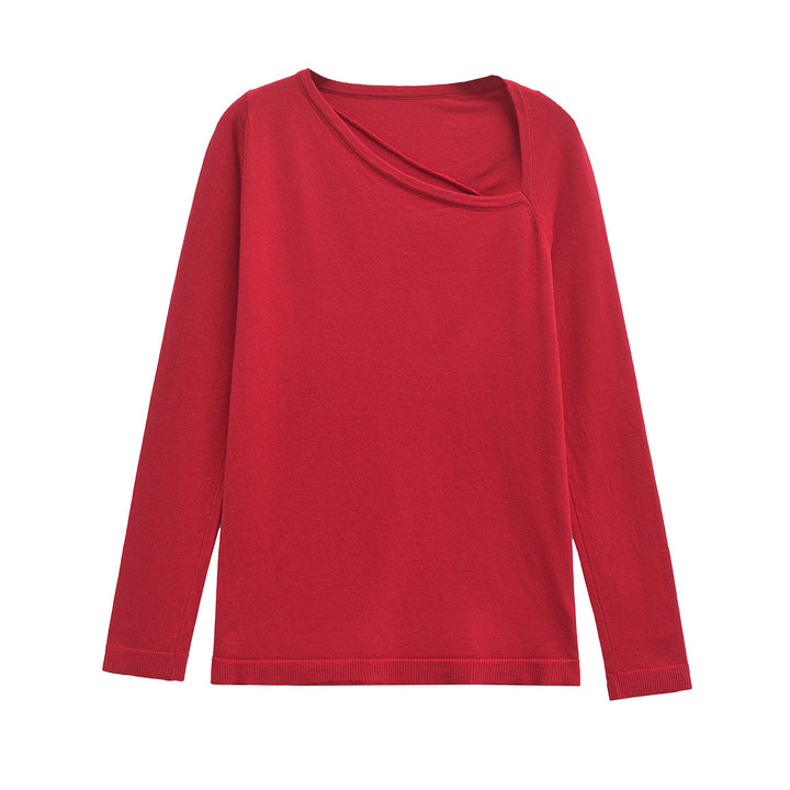 Femme Langærmet Asymmetrisk Top Stilla