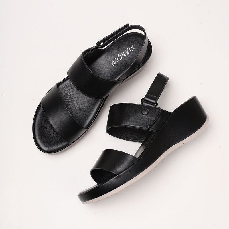 Dame wedge-sandaler med justerbar hælrem og komfortabelt fodseng Stilla