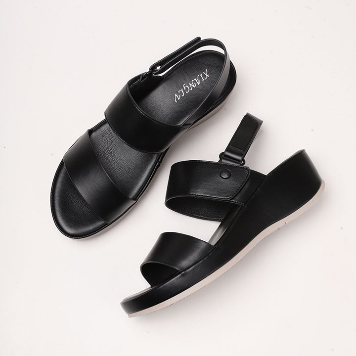 Dame wedge-sandaler med justerbar hælrem og komfortabelt fodseng Stilla