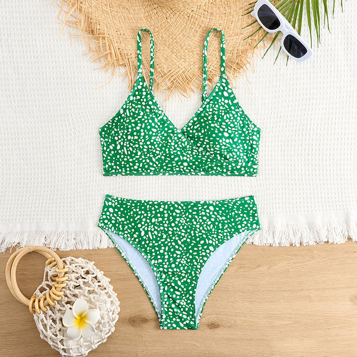 Dame Højtaljet Polka Dot Bikini Sæt Stilla