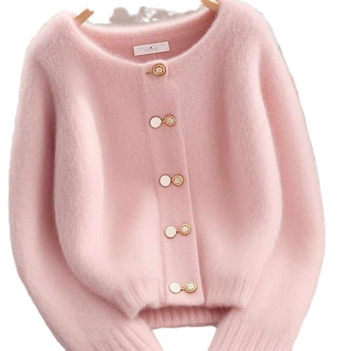 Kvinders hyggelige cardigan med gyldne knapdetaljer Stilla