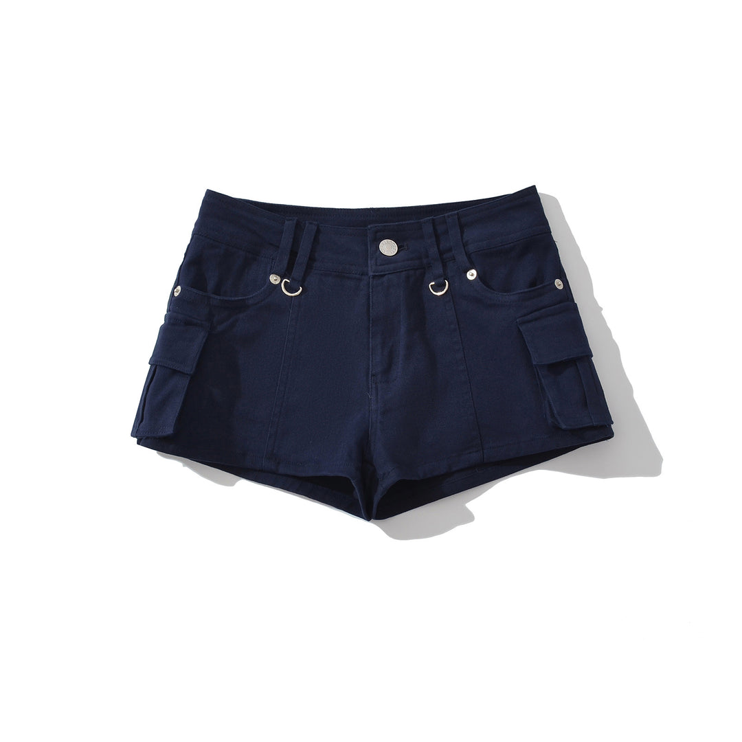 Dame Cargo-shorts med praktiske lommer og elastisk talje Stilla