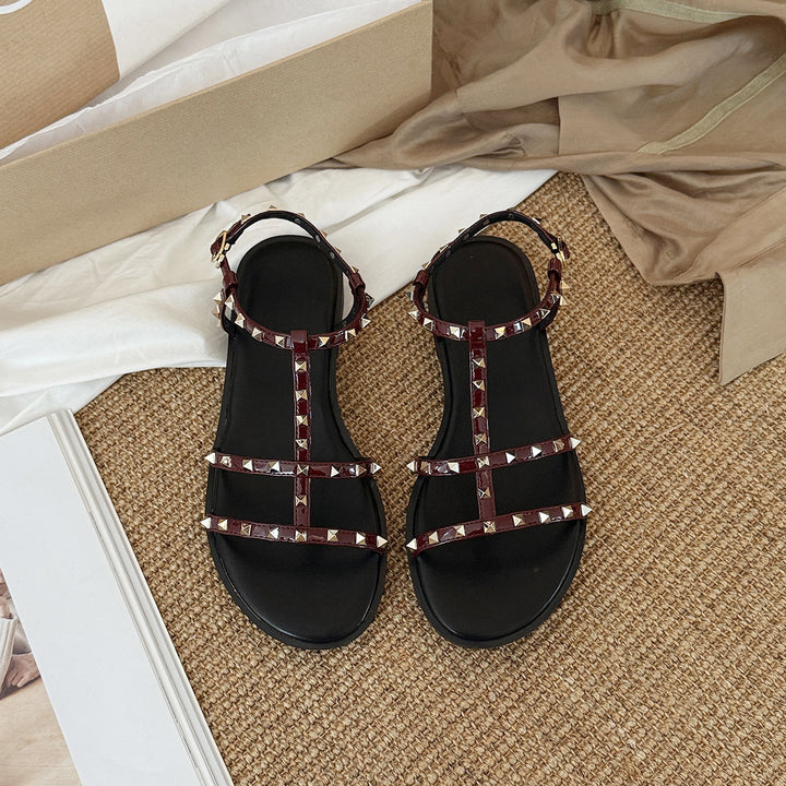 Femme Fashion-Forward Remsandaler med Strass-accenter Stilla