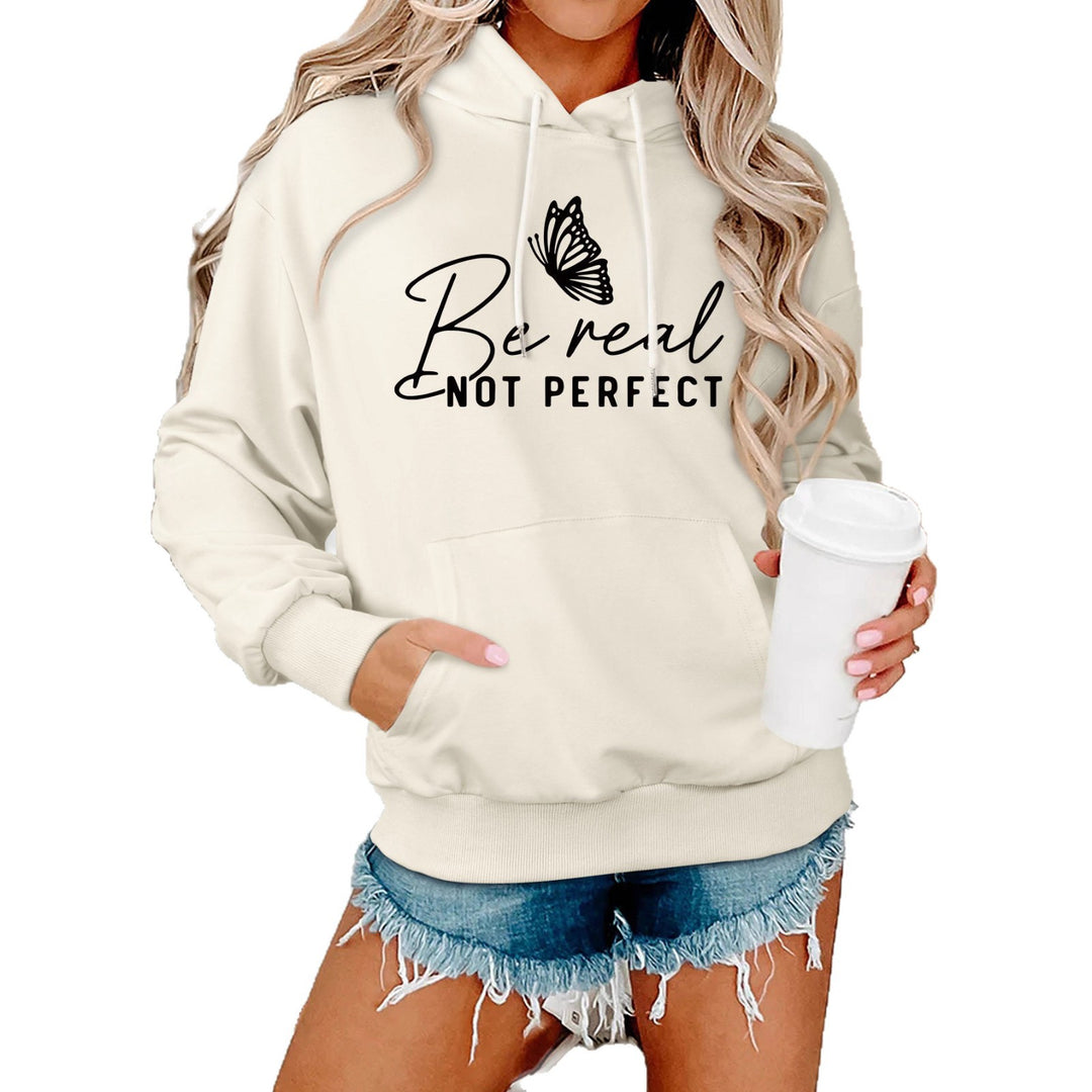 Dame hoodie med kreativt motiv og komfortabel pasform Stilla