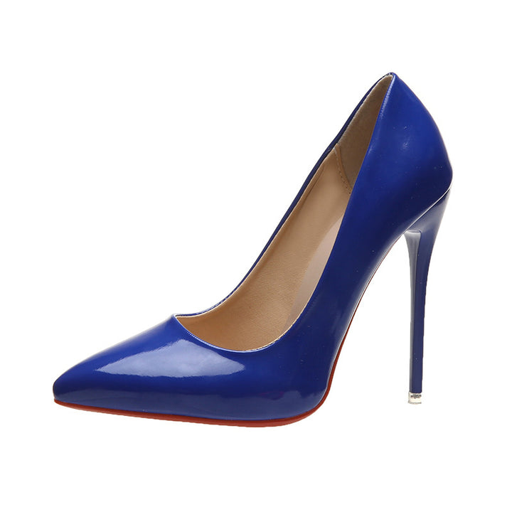 Dame nan elegante lakpumps med spids tå, høj stilettohæl og polstret indersål Skovae