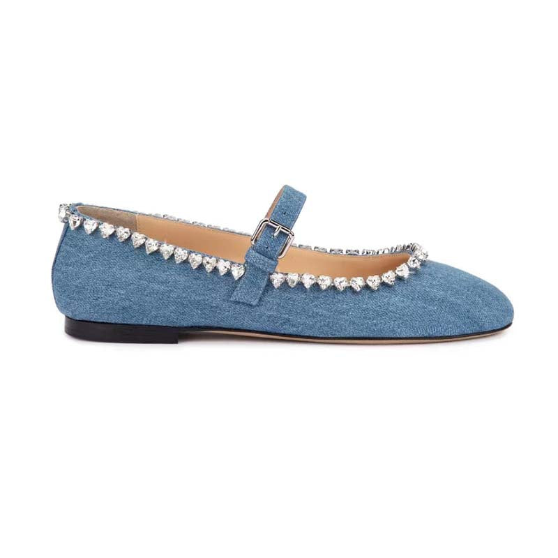 Femme Classic Mary Jane Ballerinas med strass detaljer Stilla