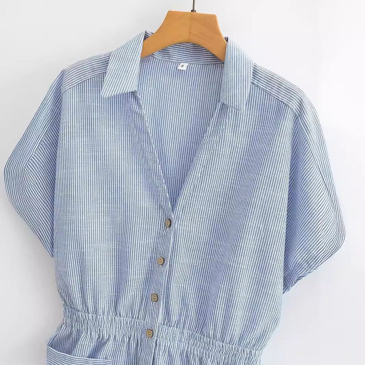Dame jumpsuit med elastisk talje og praktiske lommer Stilla