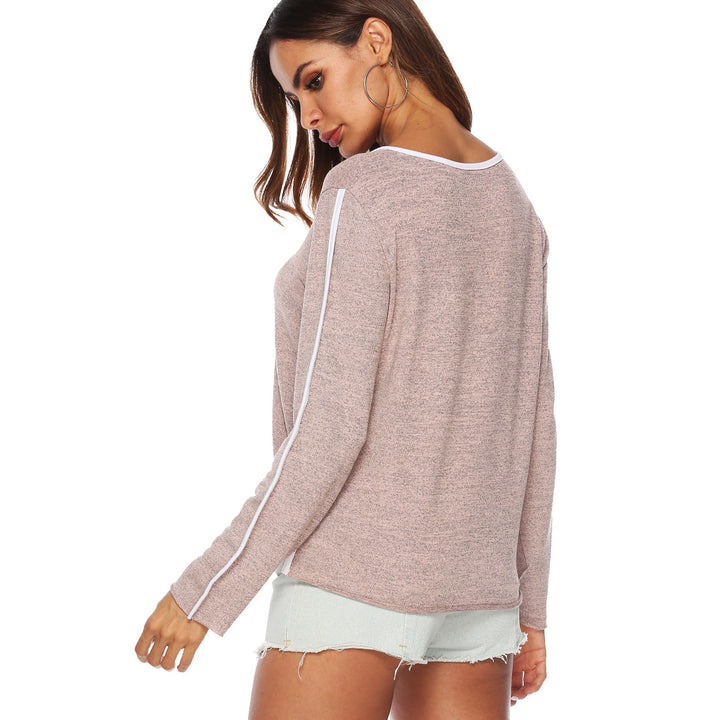 Dame luftig sweatshirt med sporty kontraststriber Stilla