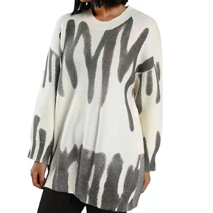 Kvinders store løse sweater i moderne gradientfarve Stilla