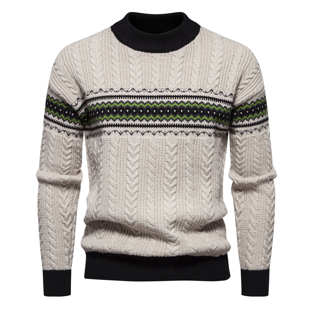 Herrer Kabelstrik Høj-Hals Pullover Stilla