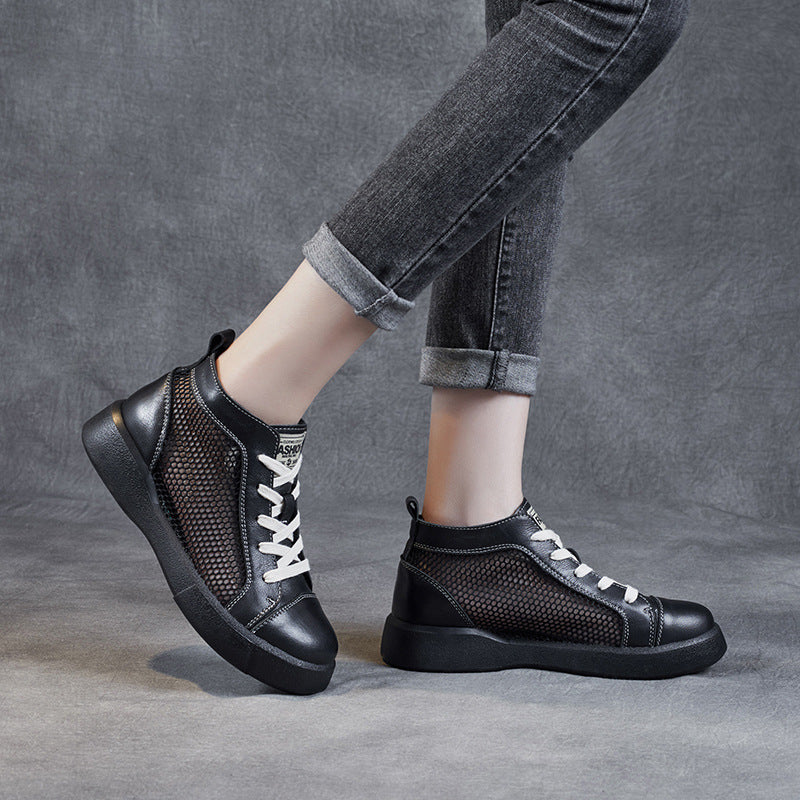 Herrer High-Top Sport Sneakers med åndbare mesh-paneler Stilla