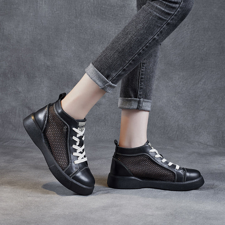 Herrer High-Top Sport Sneakers med åndbare mesh-paneler Stilla