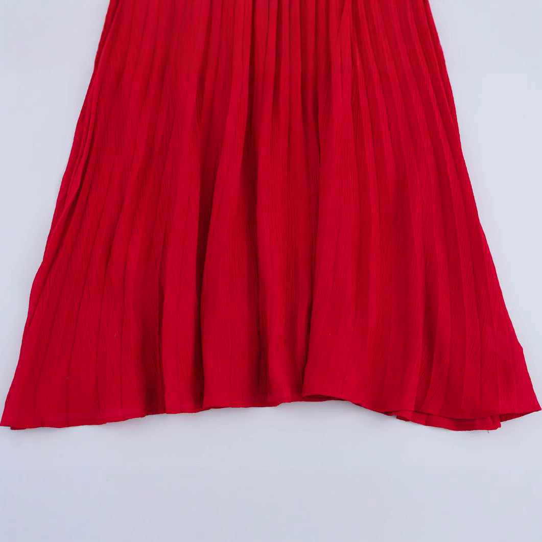 Femme Elegante Fald Maxi Kjole med struktureret Overdel Stilla