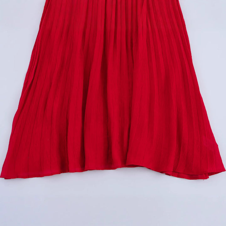 Femme Elegante Fald Maxi Kjole med struktureret Overdel Stilla