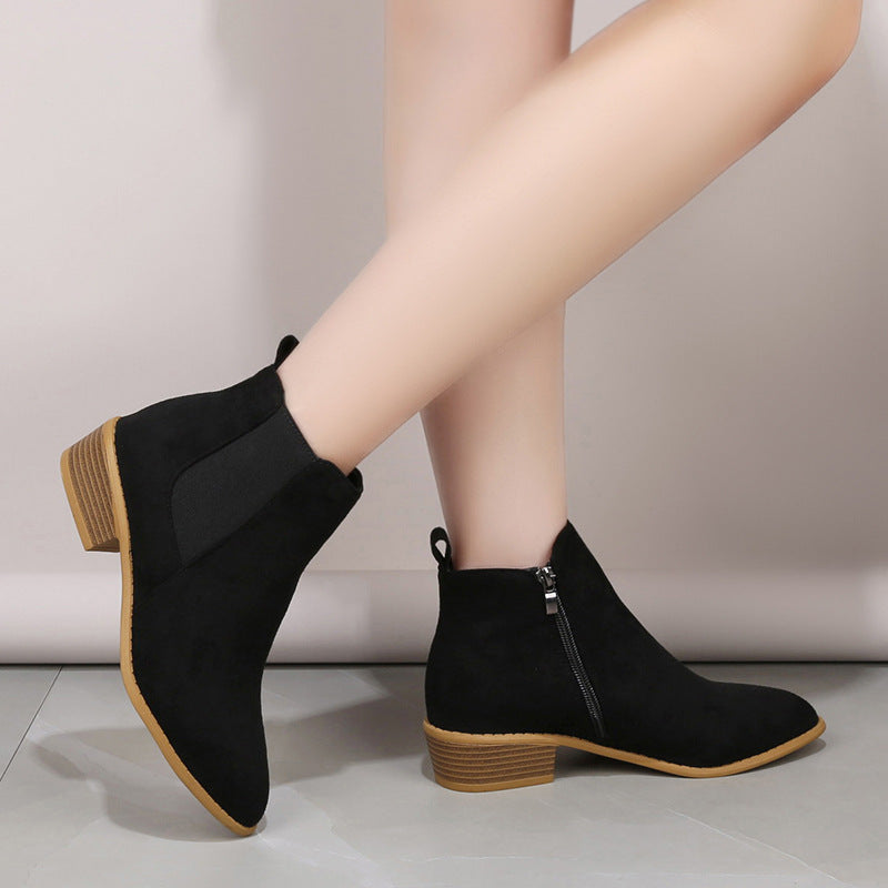 Dame Chelsea-støvler i elegant suede-design Stilla
