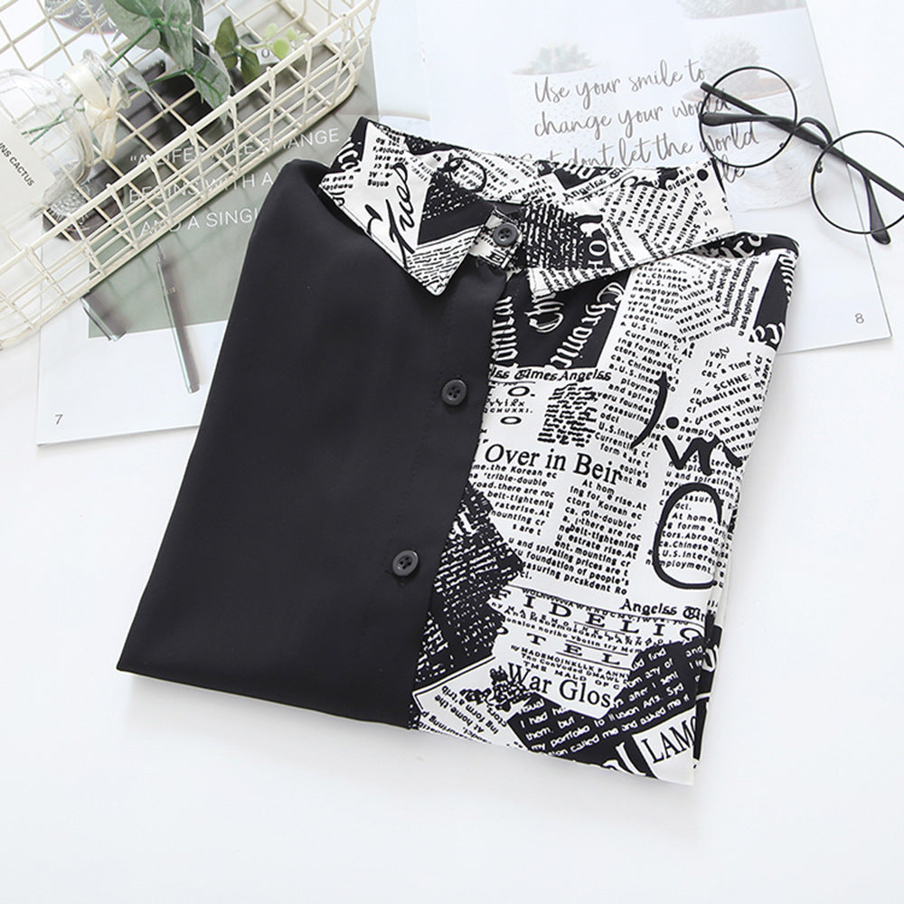 Kvinders Mode Bluse med Kreativ Print Stilla