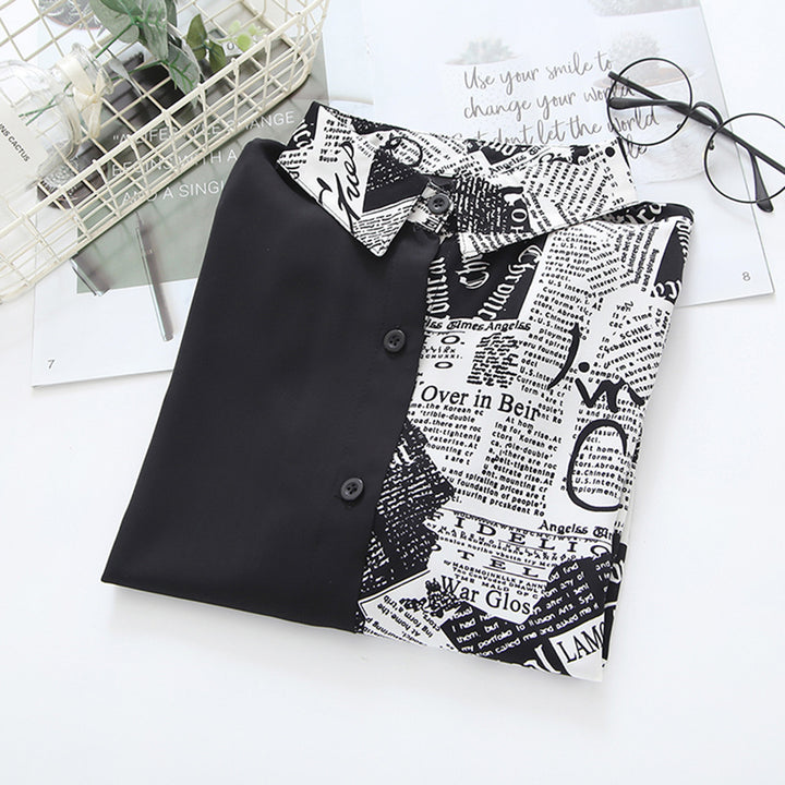 Kvinders Mode Bluse med Kreativ Print Stilla