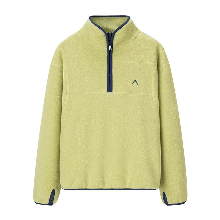 Kvinders fleece sweatshirt med høj krave løsning og praktiske lynlåsdetaillinger Stilla