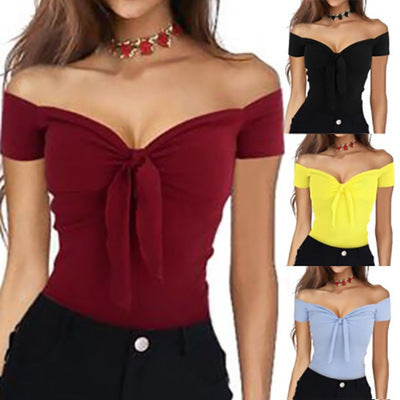 Dame Off-Shoulder Knotenoberdel Stilla