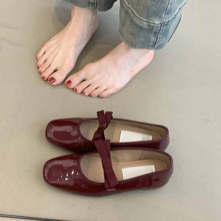 Dame Chic Leopardtryk Mary Jane Ballerinaer med Sløjfedetail Stilla