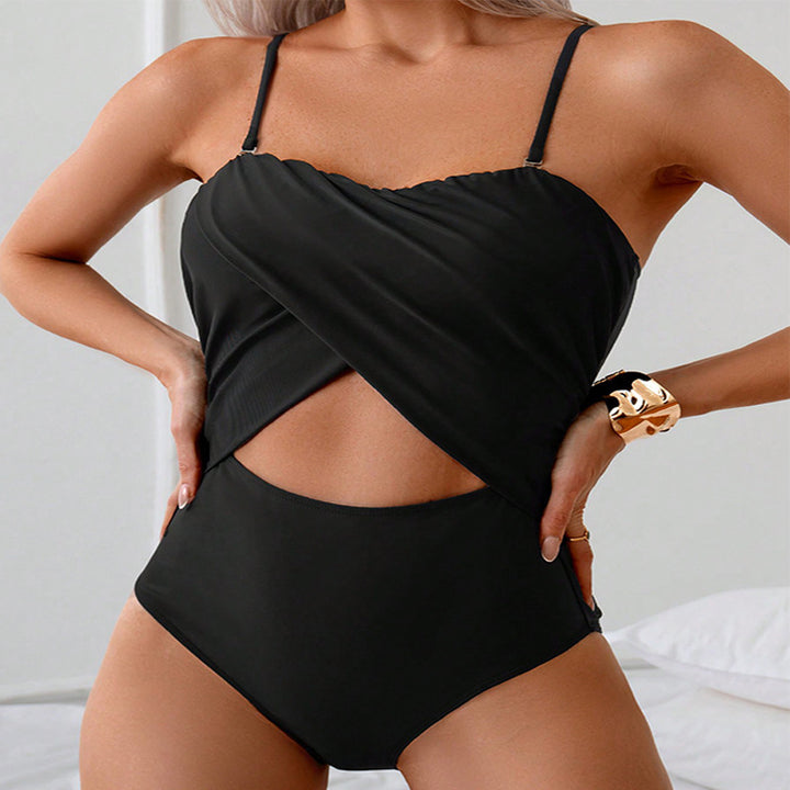 Damer Cut-Out Design Ensfarvet Badedragt Stilla