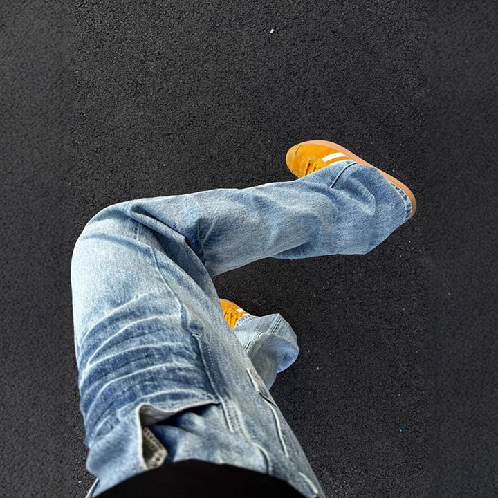 Herrer Løse Baggy-Jeans med moderne vaskeeffekt og behagelig snit Stilla
