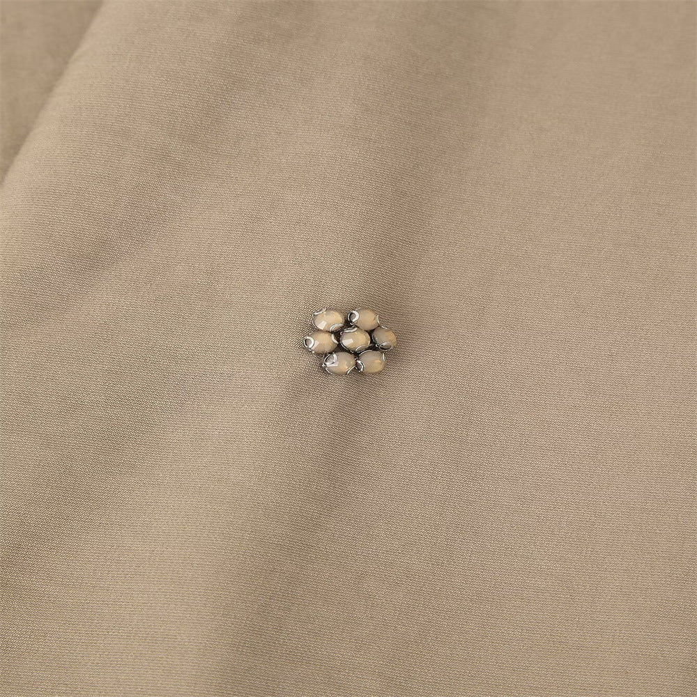 Femme Elegant Broderet Midi-Nederdel Stilla