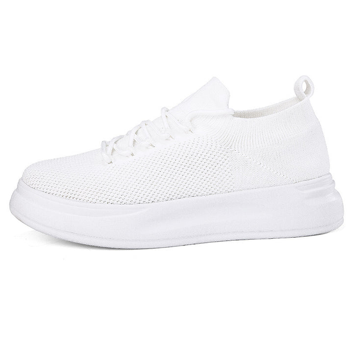 Dame nan elastisk strik-sneaker med viskoelastisk fodseng og dämpende plateau-sål Skovae