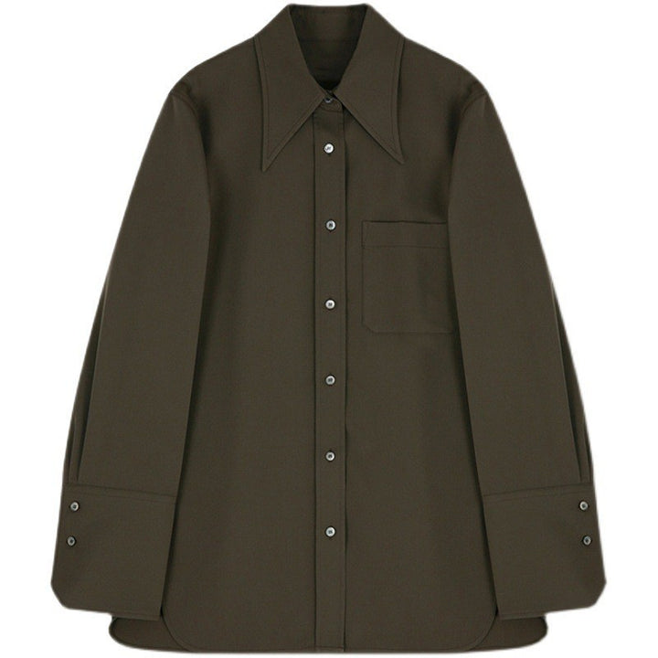 Kvinders moderne skjorte med oversized krave Stilla