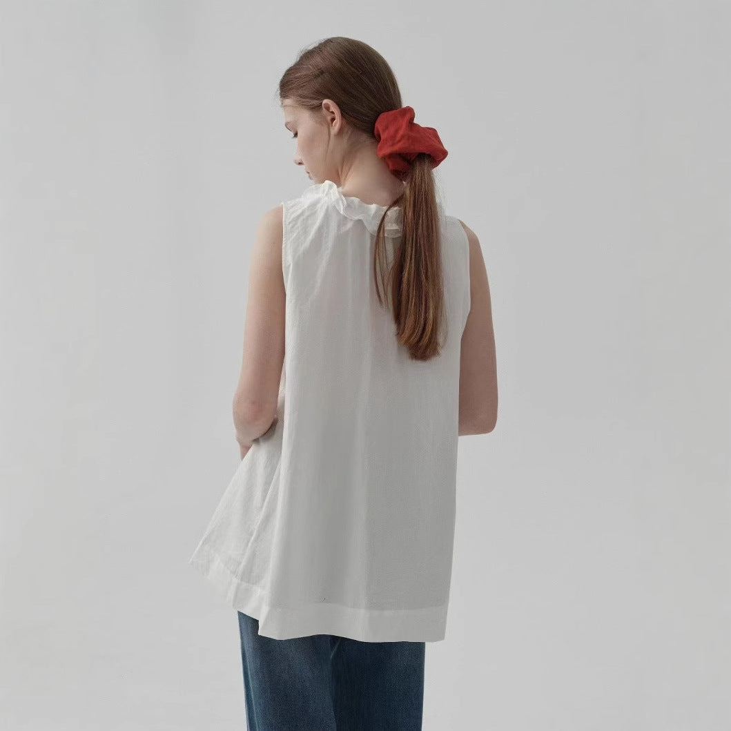Dame Rynkekrave Knap-Up Bluse Stilla