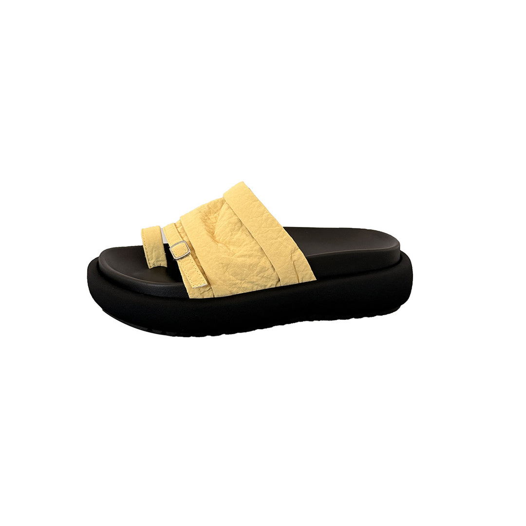 Femme Moderne Teksturerede Slide Sandaler Stilla