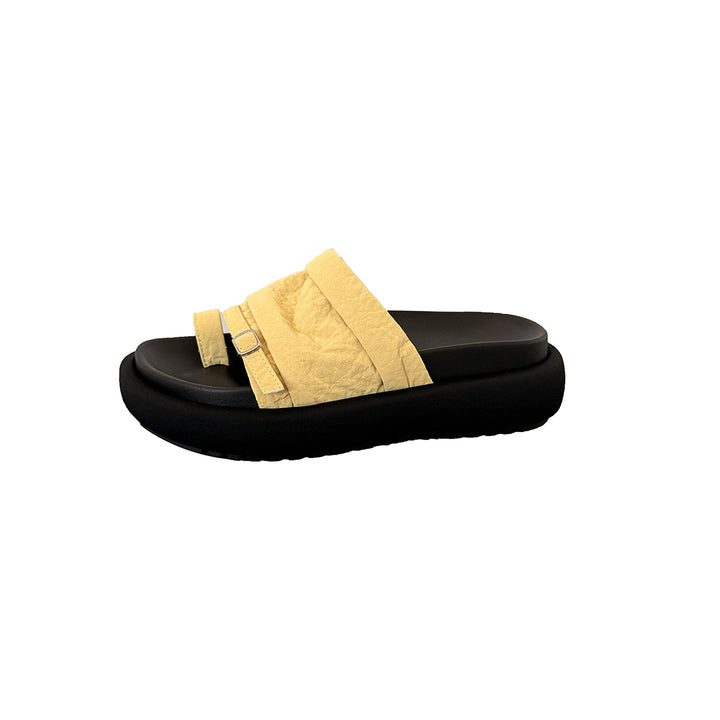 Femme Moderne Teksturerede Slide Sandaler Stilla